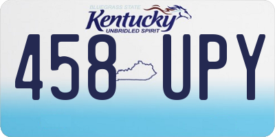 KY license plate 458UPY
