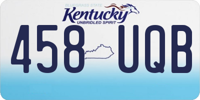 KY license plate 458UQB