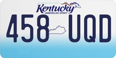 KY license plate 458UQD