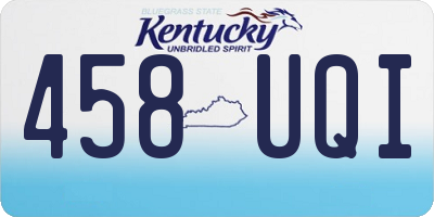 KY license plate 458UQI