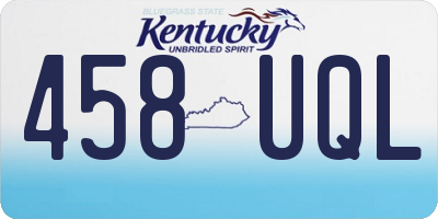 KY license plate 458UQL