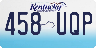 KY license plate 458UQP