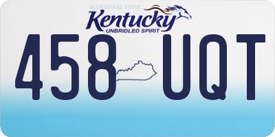 KY license plate 458UQT