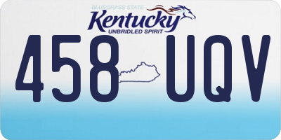 KY license plate 458UQV