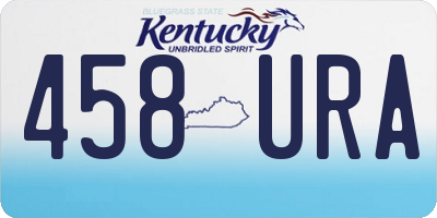 KY license plate 458URA