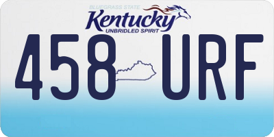 KY license plate 458URF