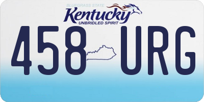 KY license plate 458URG