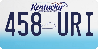 KY license plate 458URI