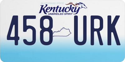KY license plate 458URK