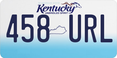 KY license plate 458URL
