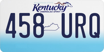 KY license plate 458URQ