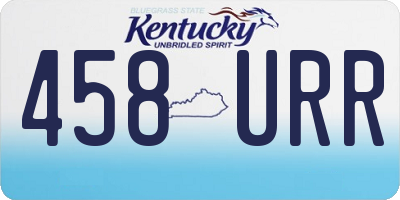 KY license plate 458URR
