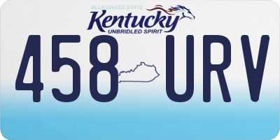 KY license plate 458URV