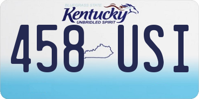 KY license plate 458USI