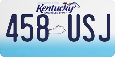 KY license plate 458USJ