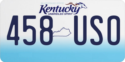 KY license plate 458USO