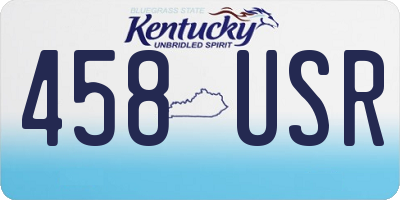 KY license plate 458USR