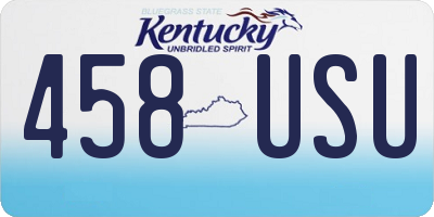 KY license plate 458USU