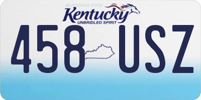 KY license plate 458USZ