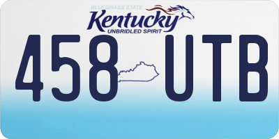KY license plate 458UTB