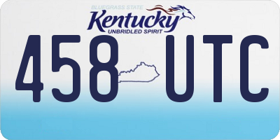 KY license plate 458UTC
