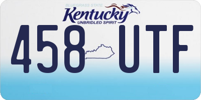 KY license plate 458UTF