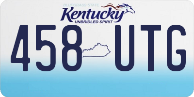 KY license plate 458UTG