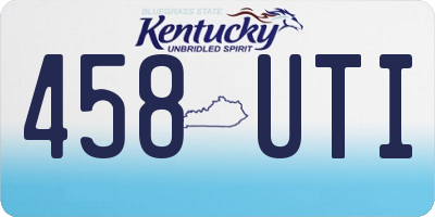 KY license plate 458UTI