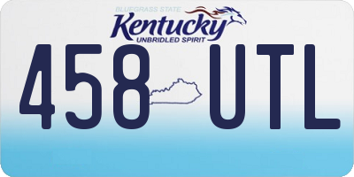 KY license plate 458UTL