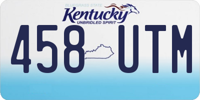 KY license plate 458UTM