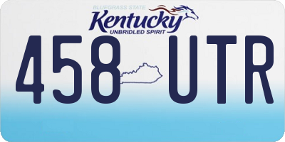KY license plate 458UTR