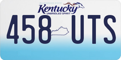 KY license plate 458UTS