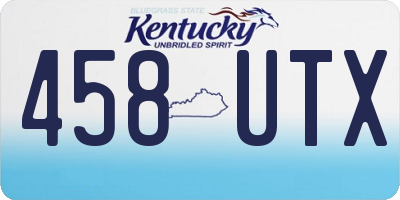 KY license plate 458UTX