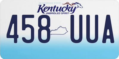 KY license plate 458UUA