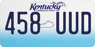 KY license plate 458UUD