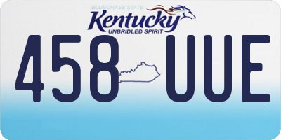 KY license plate 458UUE