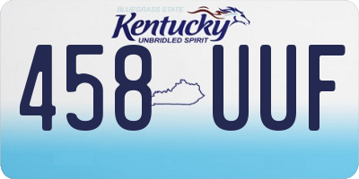 KY license plate 458UUF