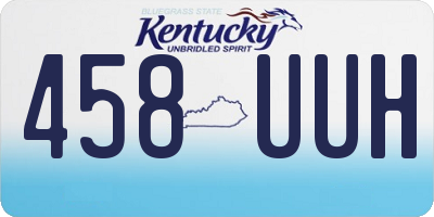 KY license plate 458UUH