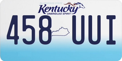KY license plate 458UUI