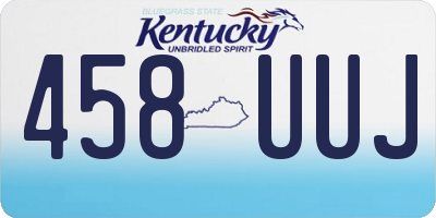 KY license plate 458UUJ