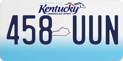 KY license plate 458UUN