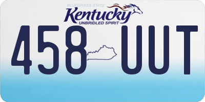 KY license plate 458UUT