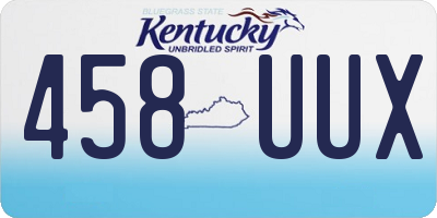 KY license plate 458UUX