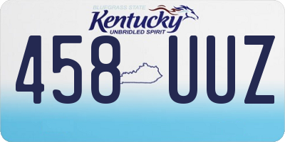 KY license plate 458UUZ