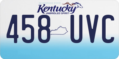 KY license plate 458UVC