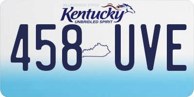 KY license plate 458UVE
