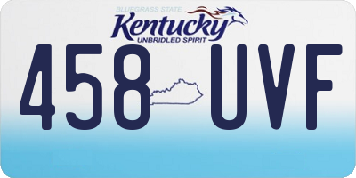 KY license plate 458UVF