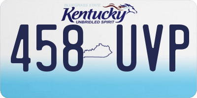 KY license plate 458UVP