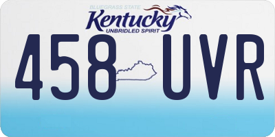 KY license plate 458UVR