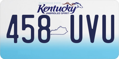KY license plate 458UVU